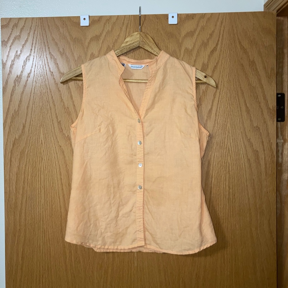 Linen Sleeveless Top